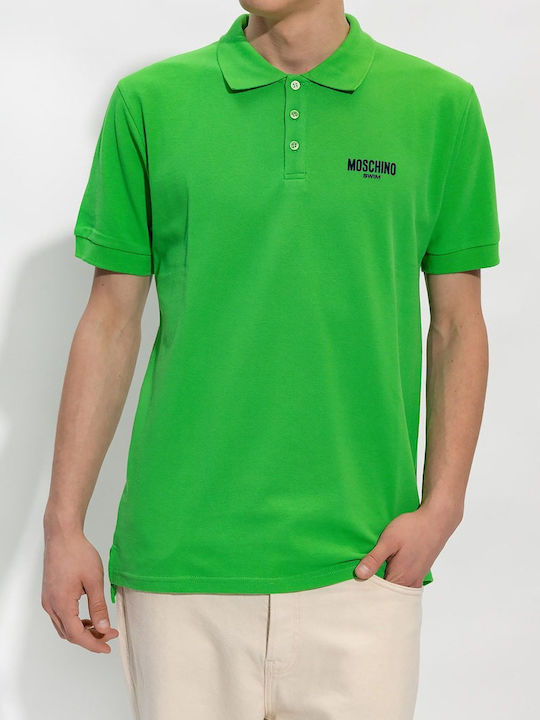 Moschino Ανδρικό T-shirt Polo Πράσινο
