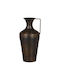 BigBuy Metallic Vase 24x24x50cm