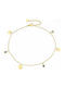 Oxzen Gold Plated Stainless Steel Anklet with Zircon 28cm