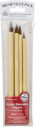 Royal & Langnickel 4 Bamboo Calligraphy Brushes