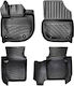 Wöller Set of Front and Rear Mats 4pcs Tray Type for Honda HR-V 2021+ Black
