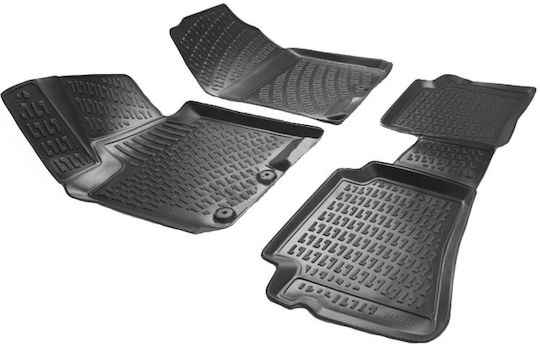 Wöller Set of Front and Rear Mats 4pcs Tray Type for Hyundai i20 2015-2020 Black