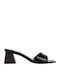 Oaky 8 Mules with Chunky Low Heel in Black Color