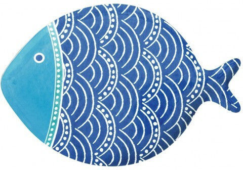 Marva Plate Shallow made of Porcelain Blue with Diameter 31cm