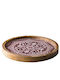 Stylepoint Marrakech Πιάτο Ρηχό Ξύλινο Κόκκινο με Διάμετρο 25cm 4τμχ