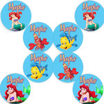 Round stickers Ariel / 8 pcs