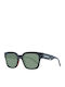Sting Men's Sunglasses with Black Plastic Frame and Black Lens