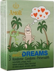Amor Prezervative Wild Dreams 3 Buc 52mm Cu Răsuciri