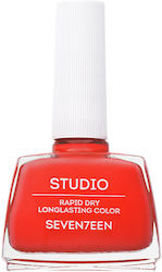 Seventeen Studio Rapid Dry Lasting Color Gloss Βερνίκι Νυχιών Quick Dry Κοραλί 222 12ml