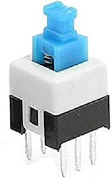 Pushbutton 7x7mm 6p DPDT Self-locking OEM2463 Διακόπτης Μπουτόν