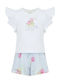 Kinderbekleidungsset mit Sommer-Shorts 2 Stück Weiß