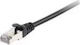 Equip S/FTP Cat.6a (Gigabit) Καλώδιο Δικτύου Ethernet 0.25m Μαύρο
