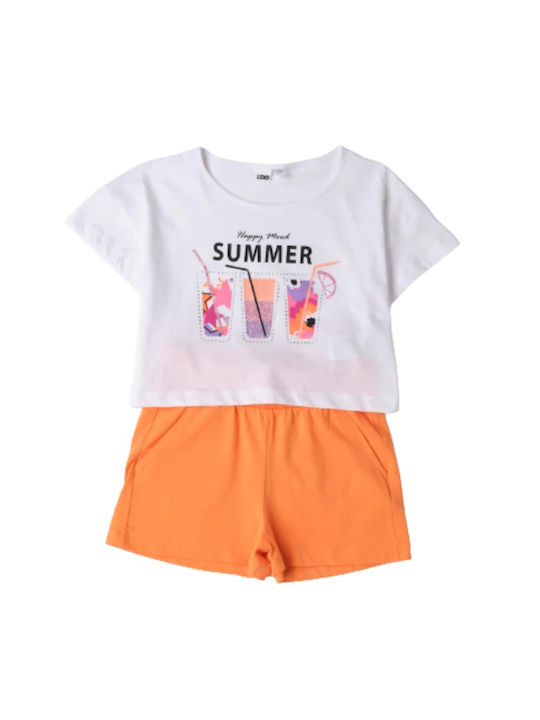 iDO Kids Set with Shorts Summer 2pcs White