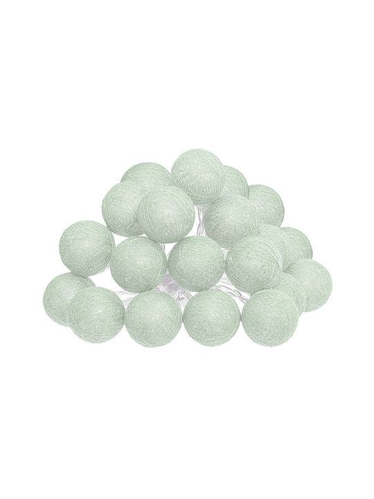 A-S Led Celadon Γιρλάντα Φωτισμού LED 4.35m με 20 Μπάλες