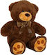 Fun World Plush Bear Dark Brown 50 cm