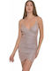 Mini Evening Dress Wrap Pink