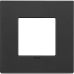 Vimar Horizontal Switch Frame 1-Slot Black 22642.03