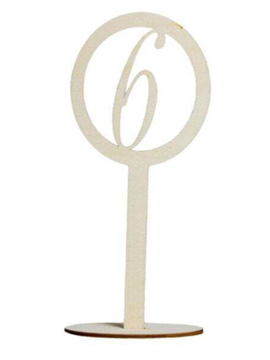 WOODEN TABLE NUMBER 23CM (SIX)