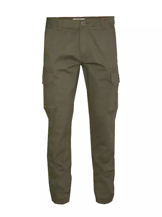 Pantaloni kaki cargo cu elastic 41128-Khaki pentru bărbați Oxygen-Khaki