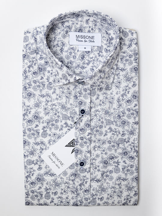 Hemd Floral Blau MISSONE