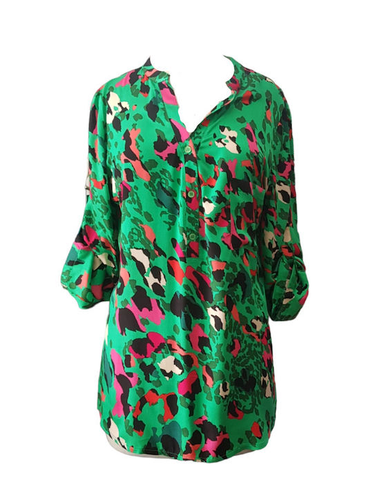 Albertini - Blouse printed in green