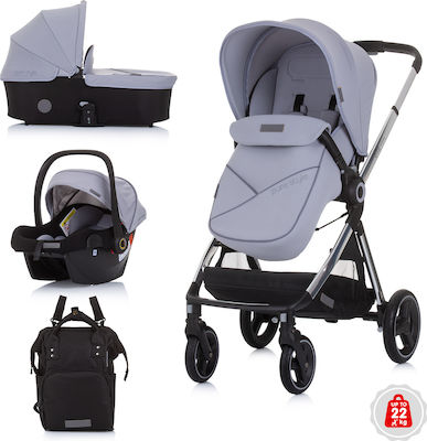 Chipolino Elite Verstellbar 3 in 1 Baby Kinderwagen Geeignet für Neugeborene Graphite