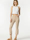 Tiffosi Megan Cropped Flare Jeans Beige