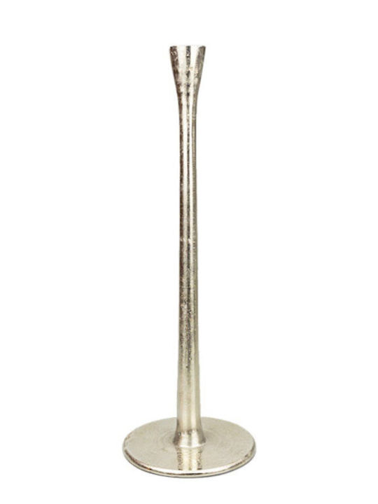 Metallic candlestick 35CM 0x11x35cm Silver Kaeming