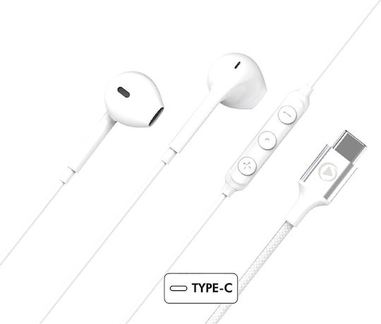Force Play Слушалки Безжични Стерео с жак USB-C Бял