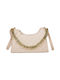 Bag with gold chain and strap in cream color eCarla