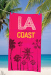 Flamingo LA Beach Towel Cotton Fuchsia 160x86cm.