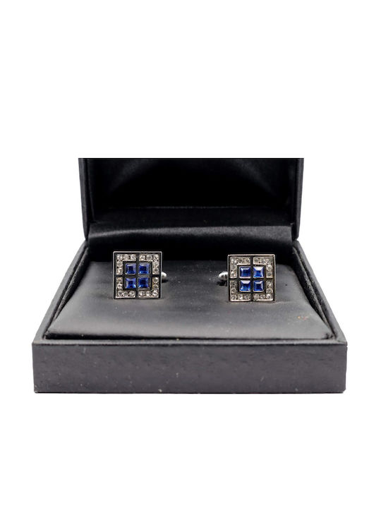 CUFFLINKS 2141 SILVER - BLUE