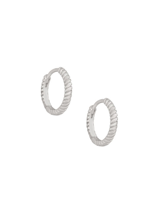 Silver earrings huggies hoops 13.00mm