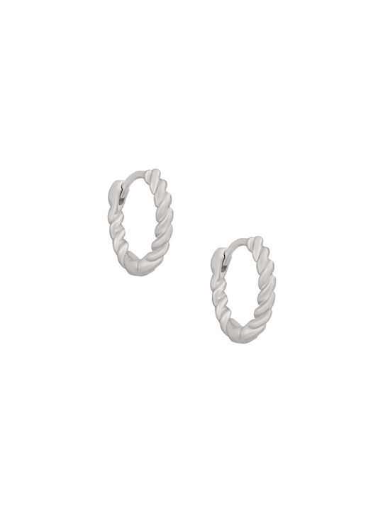 Silver earrings huggies hoops 15.00mm