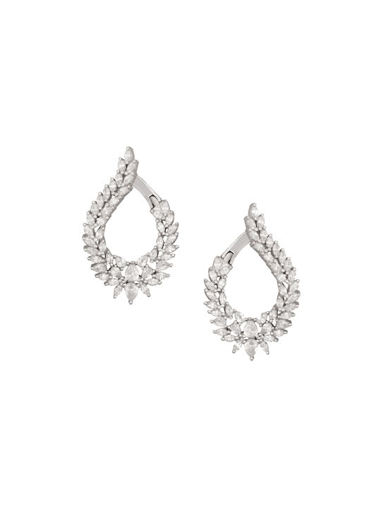 Silver platinum plated earrings Wreaths