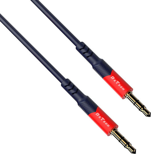 Καλώδιο Ήχου 3.5mm male - 3.5mm male Μαύρο 1m με Επίχρυσους Ακροδέκτες 40278