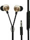 2GO In-ear Handsfree with 3.5mm Connector Gold