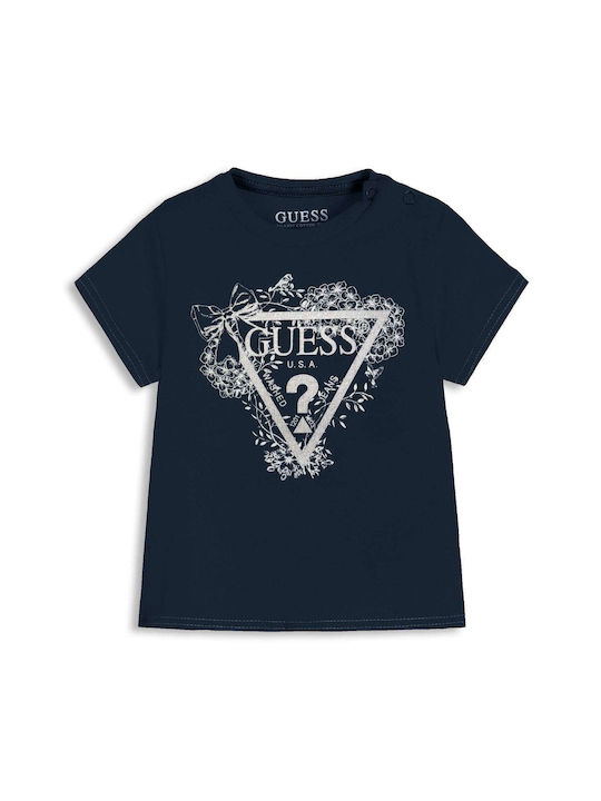 Guess Tricou pentru copii Albastru marin