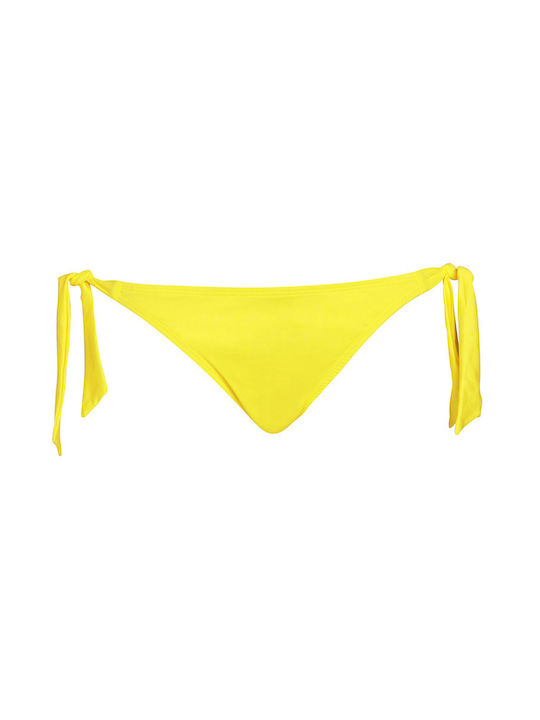 Bluepoint Bikini Slip με Κορδονάκια Κίτρινο