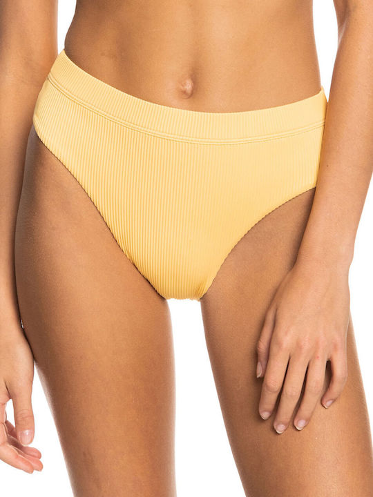 Roxy Love The Shorey Bikini Slip Ψηλόμεσο Κίτρινο
