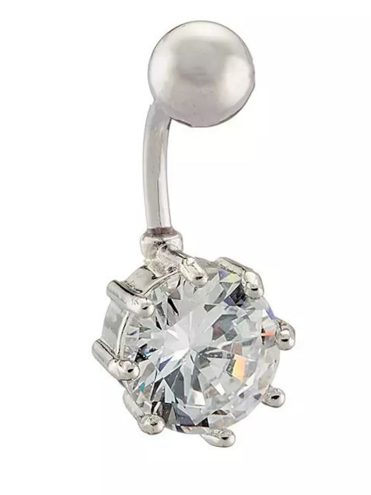 Oxzen Bauchnabel Piercing aus Stahl Silber