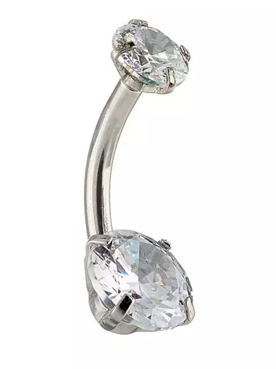 Oxzen Bauchnabel Piercing aus Stahl Silber
