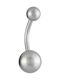 Oxzen Bauchnabelpiercing aus Stahl Silber