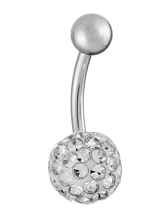 Oxzen Bauchnabel Piercing aus Stahl Silber