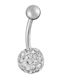 Oxzen Bauchnabel Piercing aus Stahl Silber