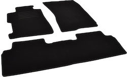 Rigum Set of Front and Rear Mats 3pcs from Carpet for Honda Civic Black