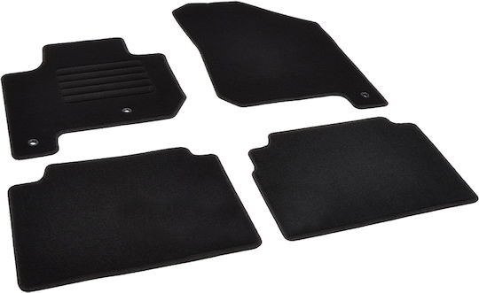 Rigum Set of Front and Rear Mats 4pcs for Kia Soul 2013 2019 Black