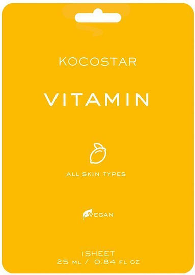 Kocostar Vitamin Sheet Μάσκα Προσώπου για Αναζωογόνηση / Λάμψη Με Νιασιναμίδη 25ml