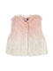 Sleeveless fur jacket white pink (3M16012)