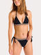 Sima Santany Bikini Slip με Κορδονάκια Μαύρο